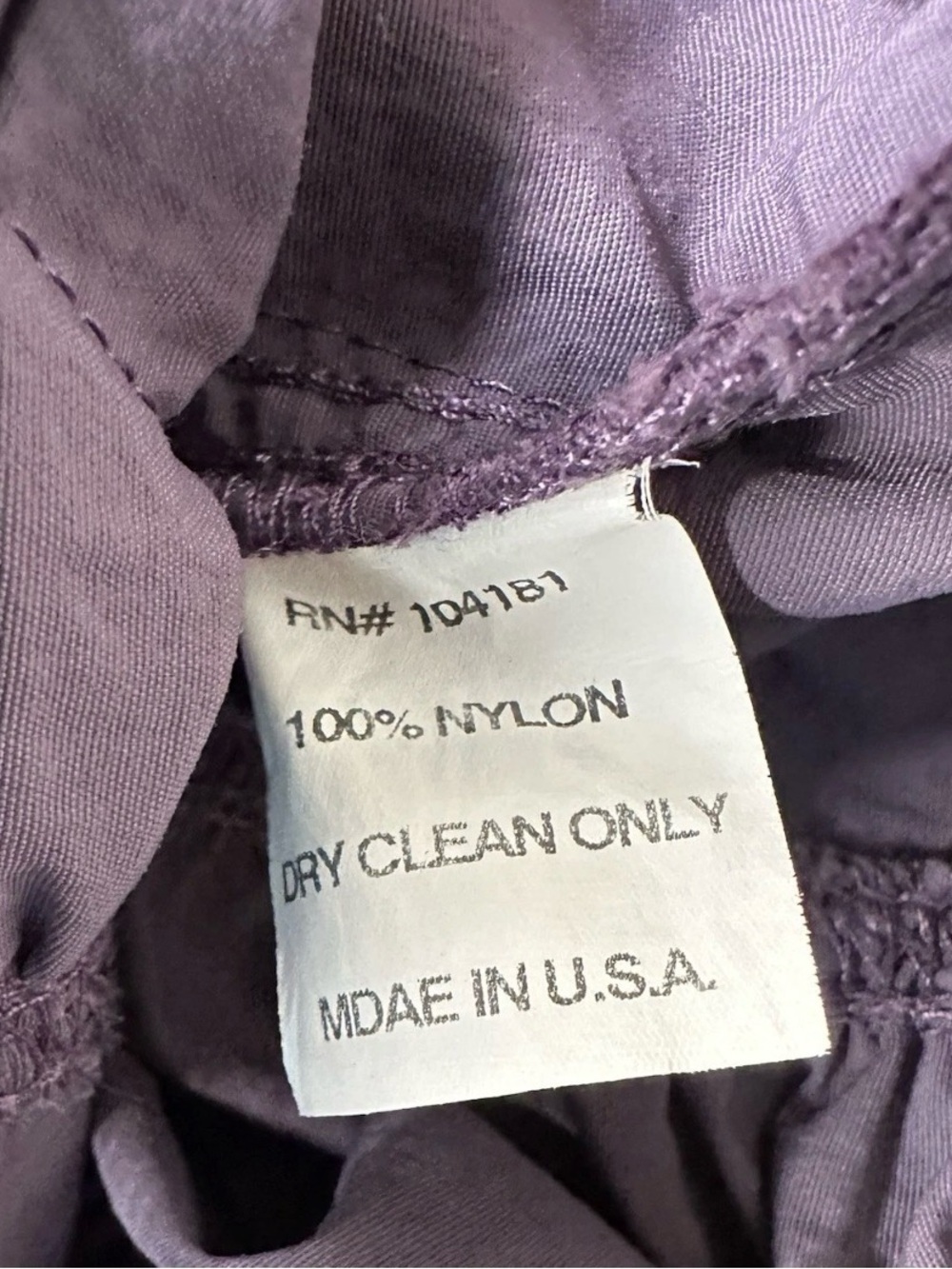 Hanna For La Journee Nylon Ruched Parachute Skirt Zip Pockets Purple Size Small - Picture 9 of 10